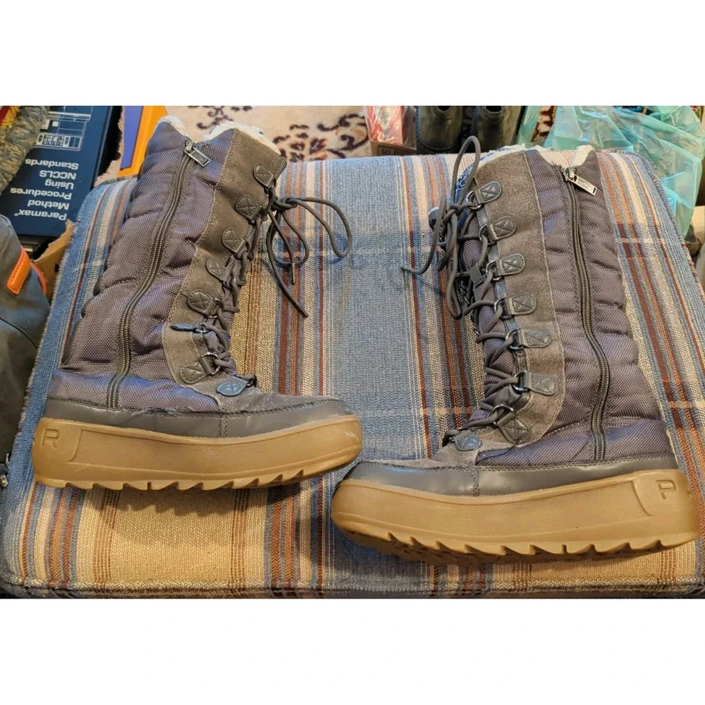 Pajar GREENLAND Tall Insulated Waterproof Boot Womens US 8-8.5 Gray Winter Boots